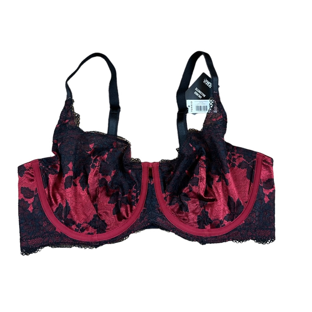 TORRID: NWT Unlined Balconette Underwire Lace & Silk Bra - Size 38D - Picture 6 of 14